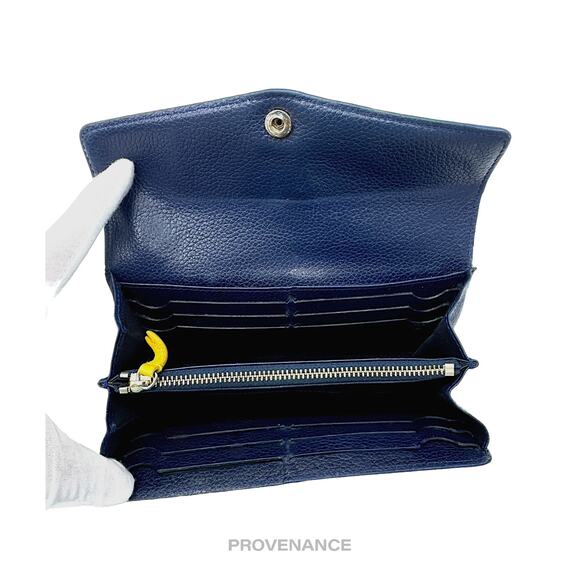 🔴 Faure Le Page Rabat Grand Long Wallet - Blue Ecailles - Picture 7 of 13